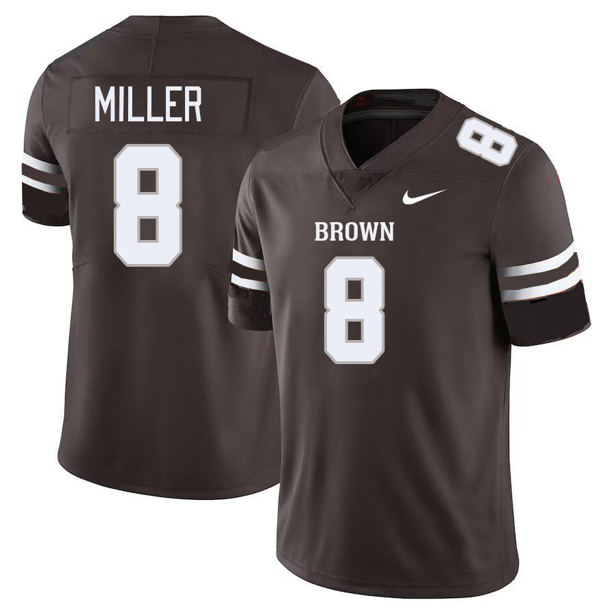 Men-Youth #8 Solomon Miller Brown Bears College Football Jerseys Stitched Sale-Brown